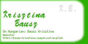 krisztina bausz business card